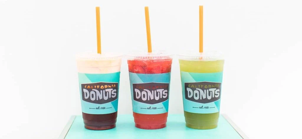 ICED DRINKS iced drinks. Thai tea, strawberry lemonade and sweet green tea