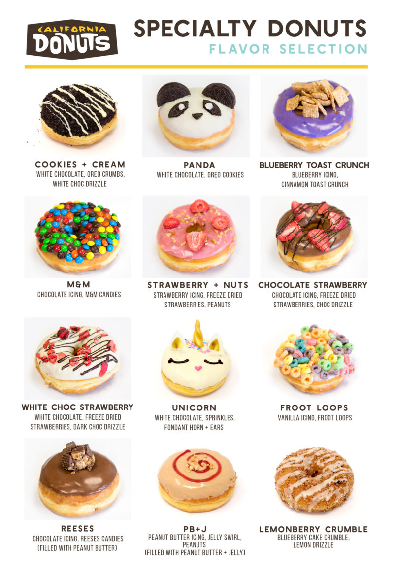 Donut Menu – California Donuts