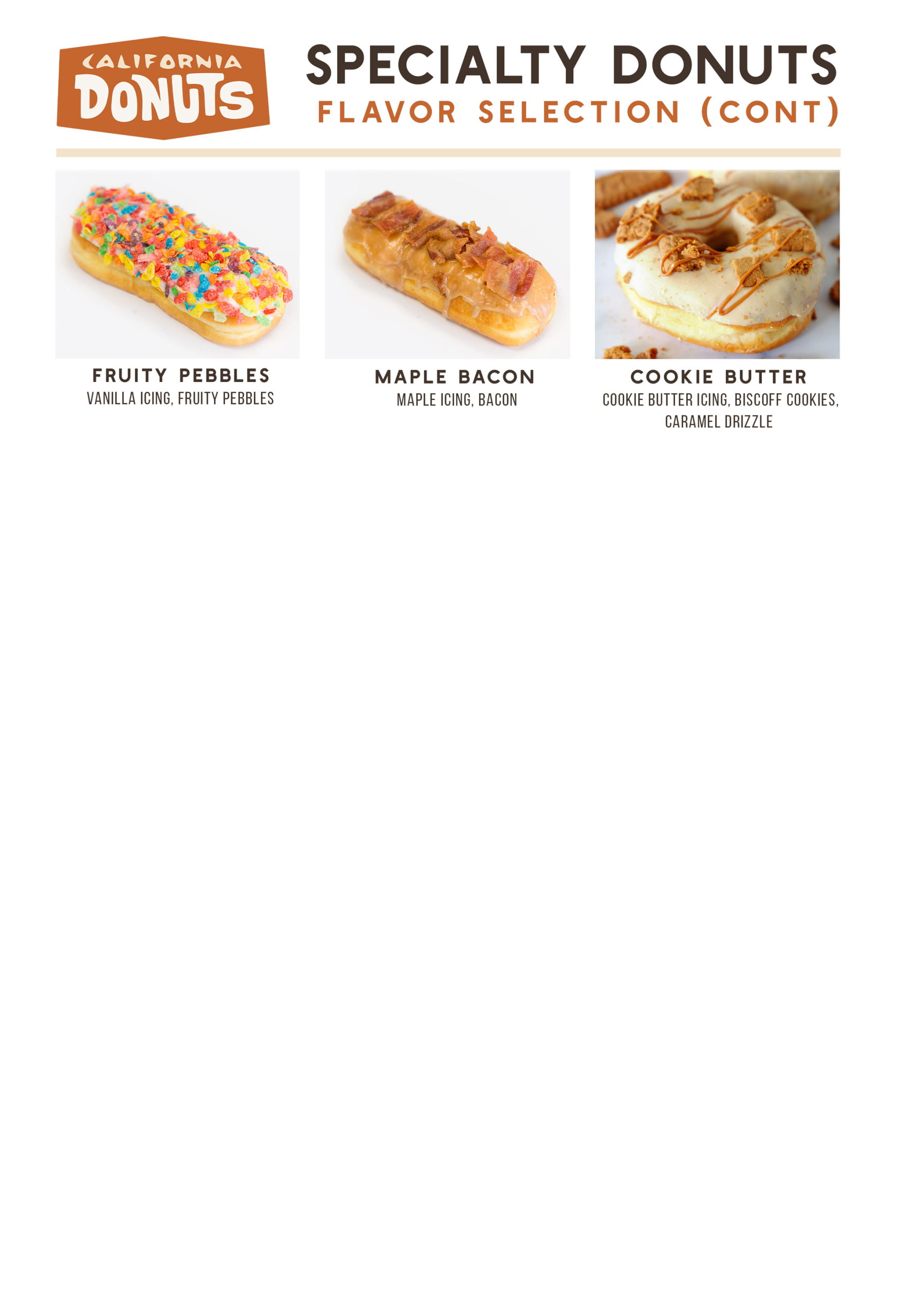 Specialty Donut menu part 2